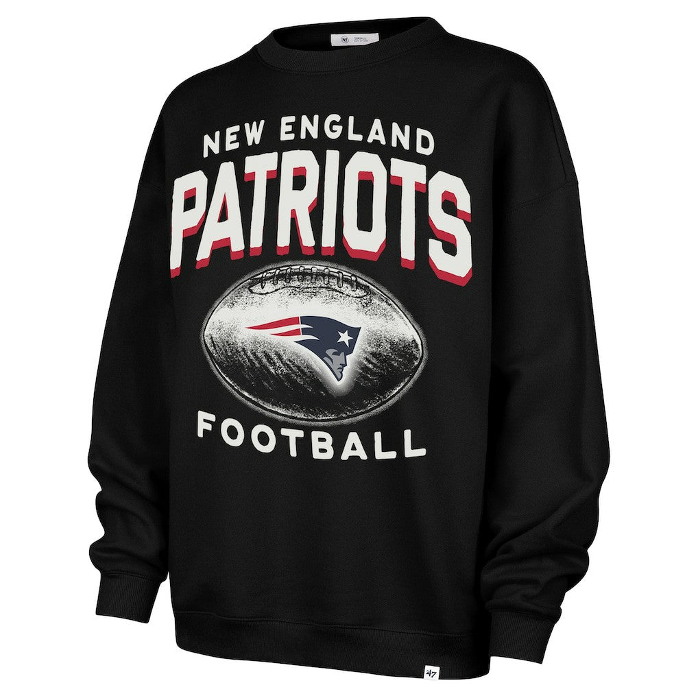 New England Patriots '47 Women's Arch Cloud Oversized Sweatshirt Black - 47 brand