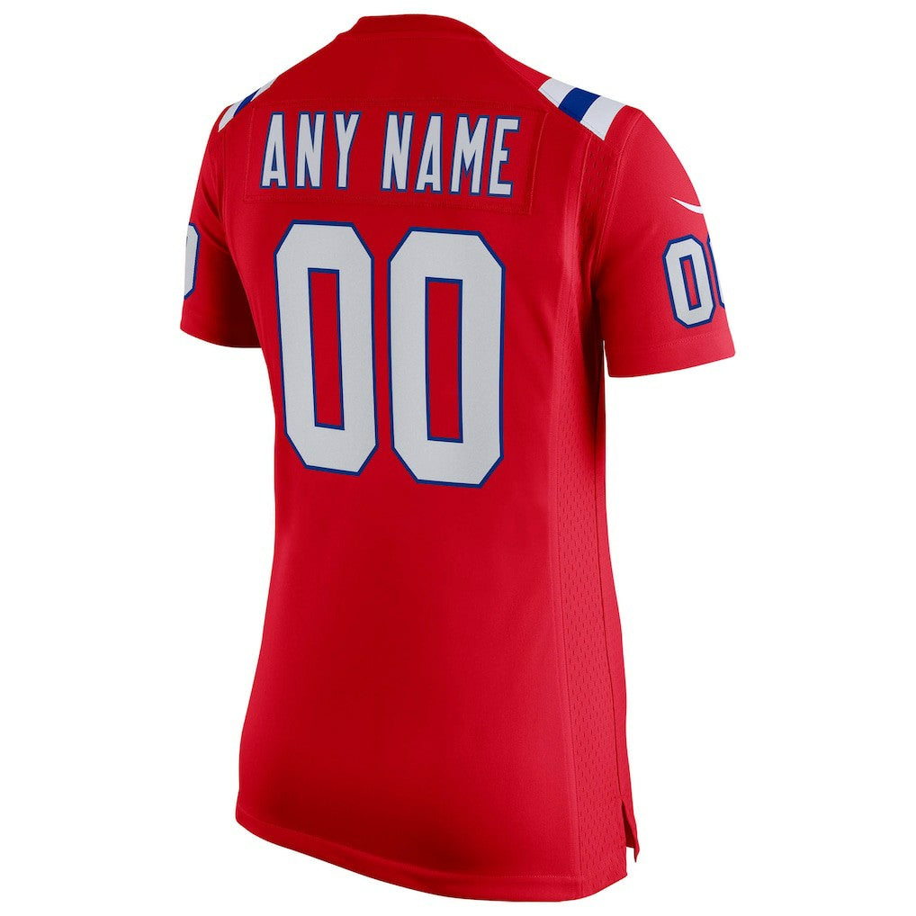 New England Patriots Women's Super Bowl LX Patch Custom Game Jersey Red - Nike