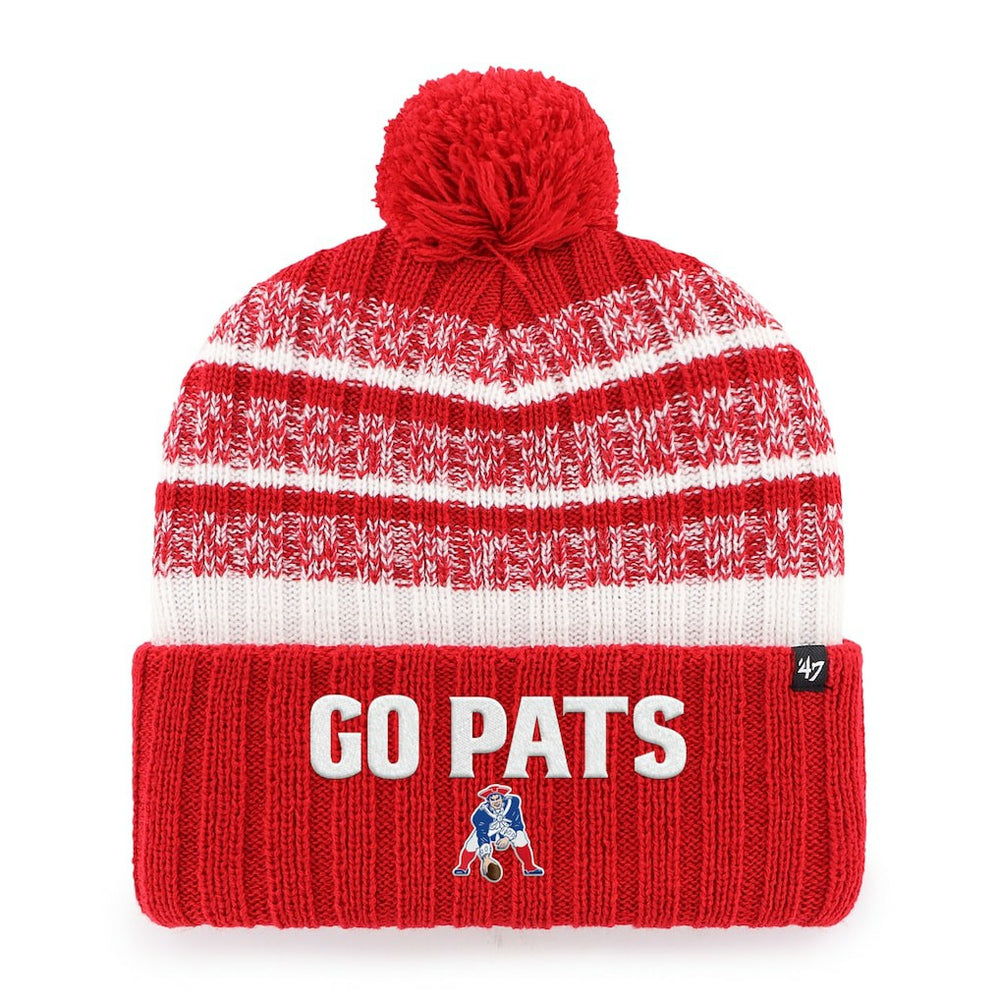 New England Patriots '47 Local Cuffed Knit Hat with Pom Red - 47 brand