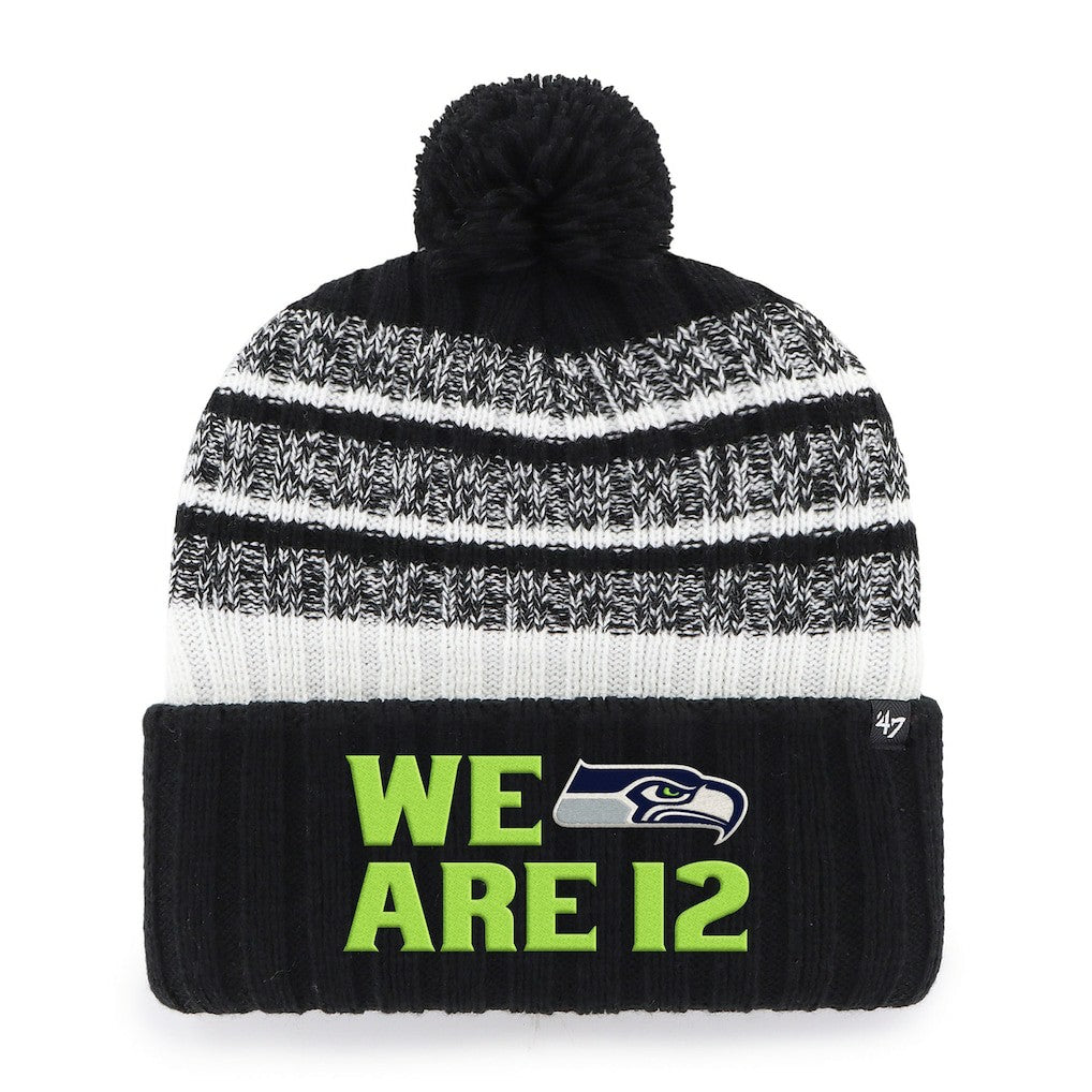 Seattle Seahawks '47 Local Cuffed Knit Hat with Pom Black - 47 brand