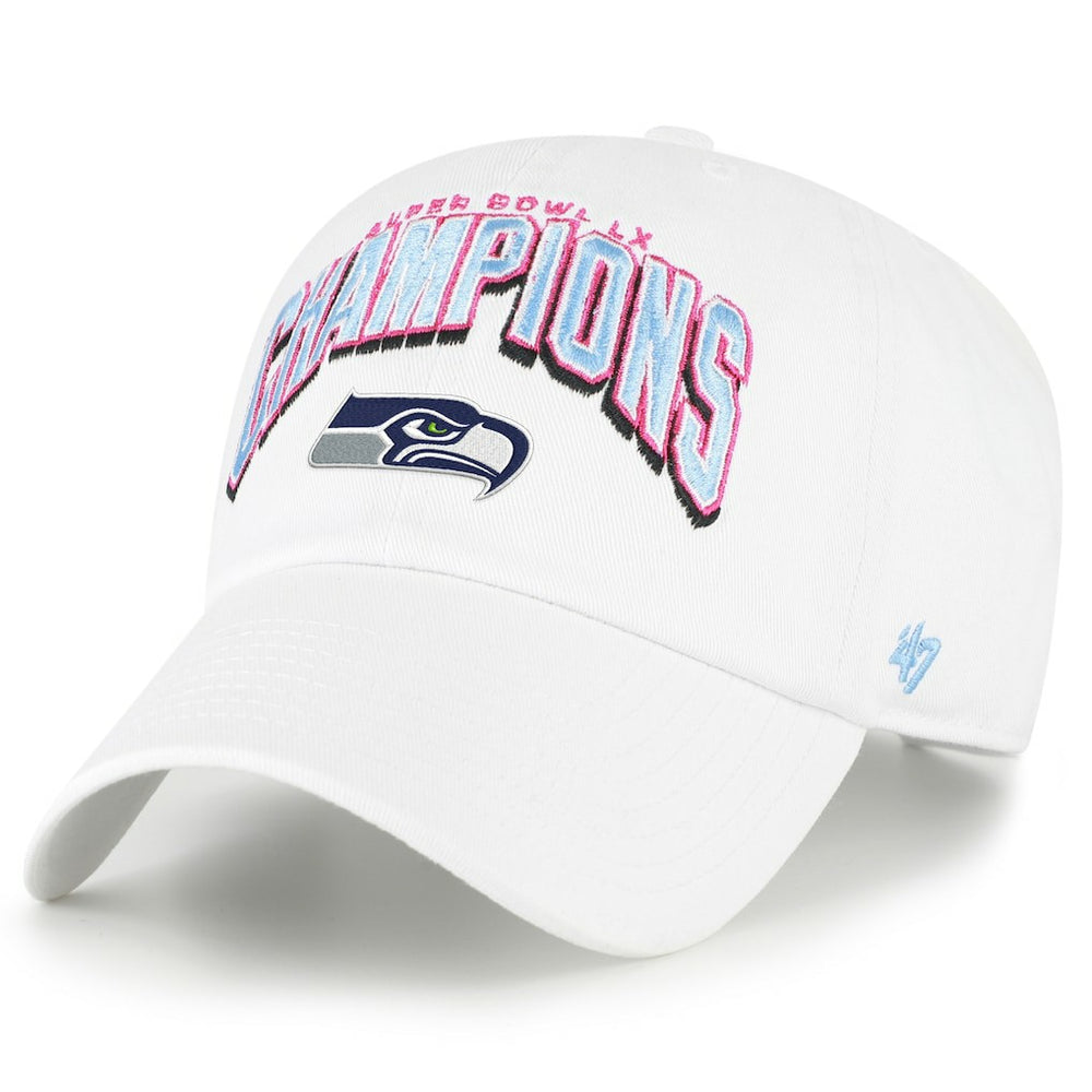 Seattle Seahawks '47 Super Bowl LX Champions Side Patch Clean Up Adjustable Hat White - NFL