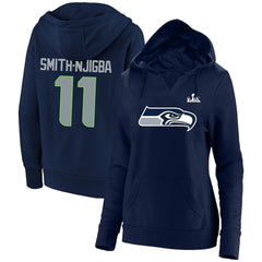 Jaxon Smith-Njigba Seattle Seahawks Women's Super Bowl LX Champions Plus Size Name & Number Fleece Hoodie College Navy - Fanatics