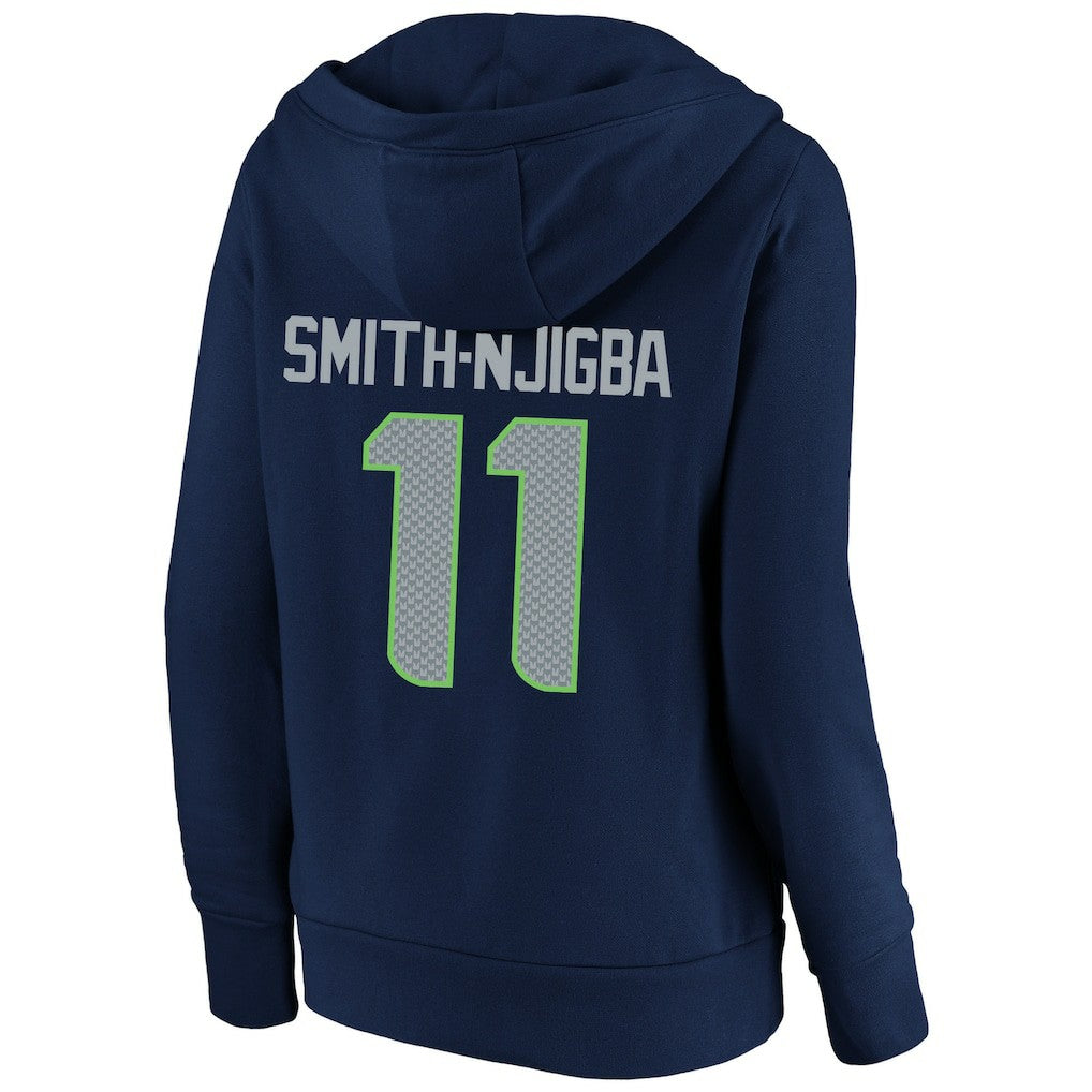 Jaxon Smith-Njigba Seattle Seahawks Women's Super Bowl LX Champions Plus Size Name & Number Fleece Hoodie College Navy - Fanatics