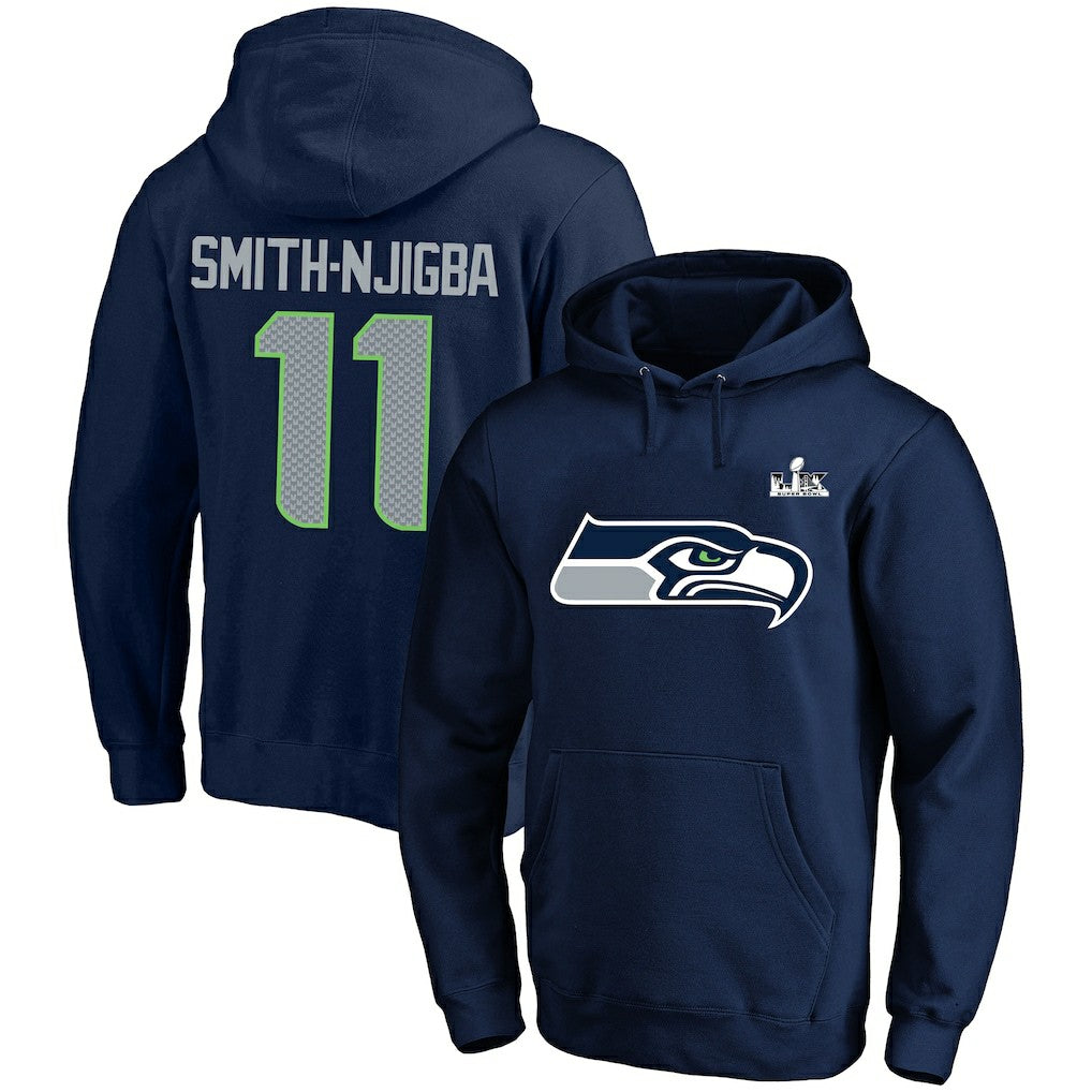 Jaxon Smith-Njigba Seattle Seahawks Super Bowl LX Champions Big & Tall Name & Number Fleece Hoodie College Navy - Fanatics