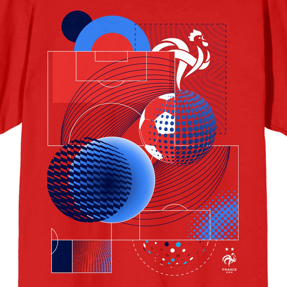 France National Team Abstract Art T-Shirts - Red