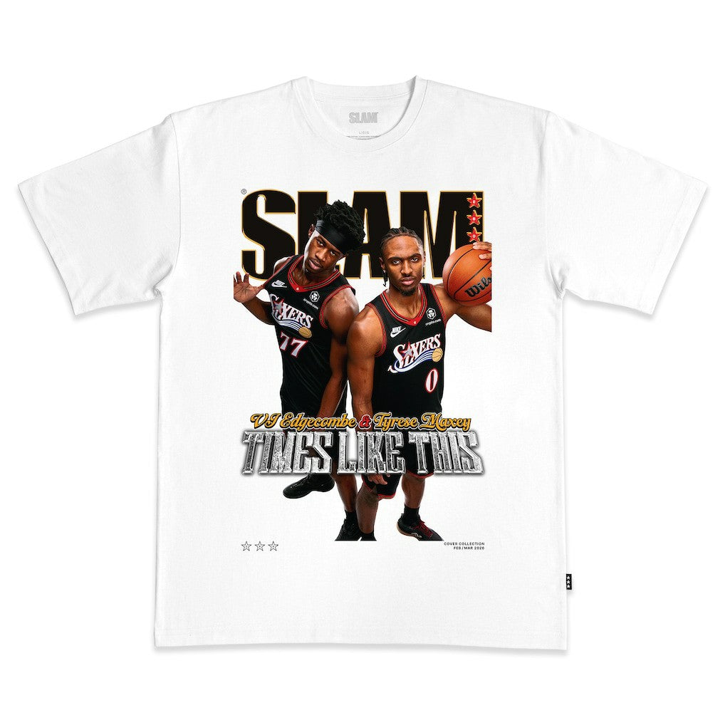 NBA - VJ Edgecombe & Tyrese Maxey Philadelphia 76ers SLAM Unisex Cover T-Shirt - White
