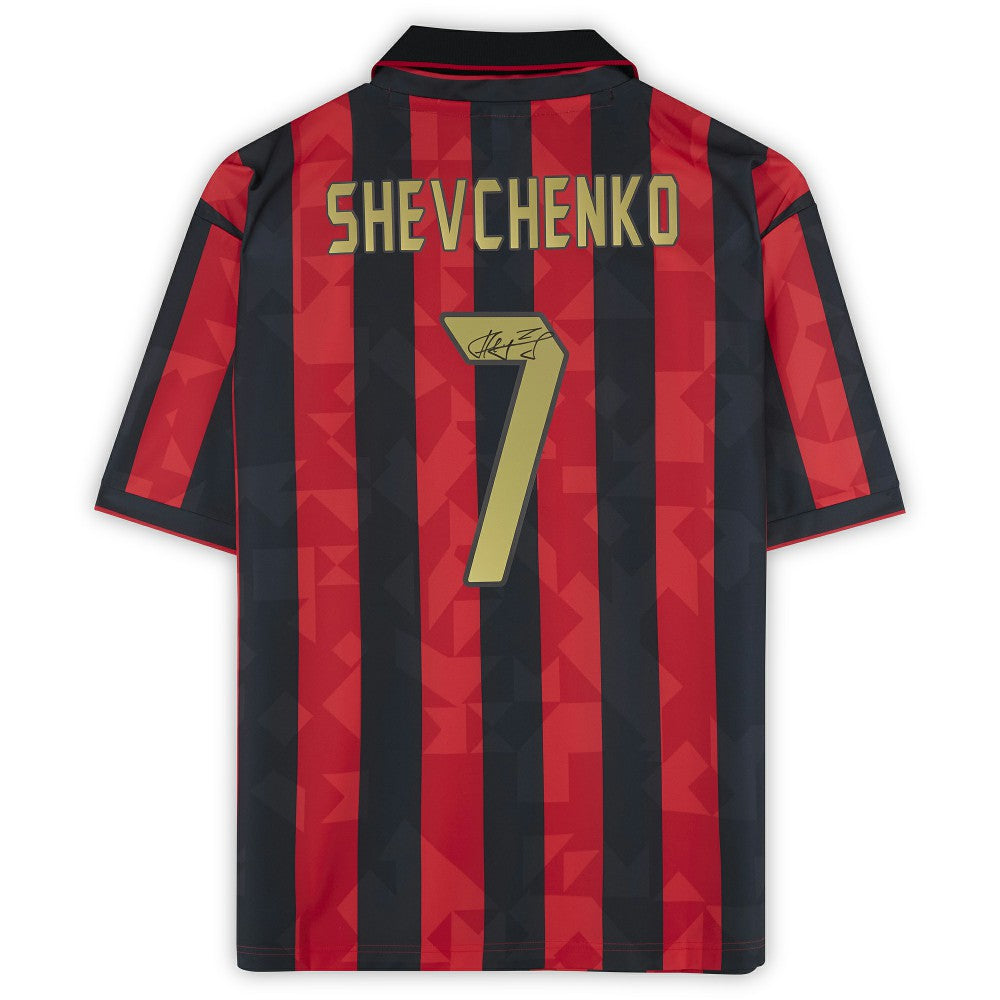 Andriy Shevchenko AC Milan Autographed 1994 Red/Black Home Jerseys - Icons