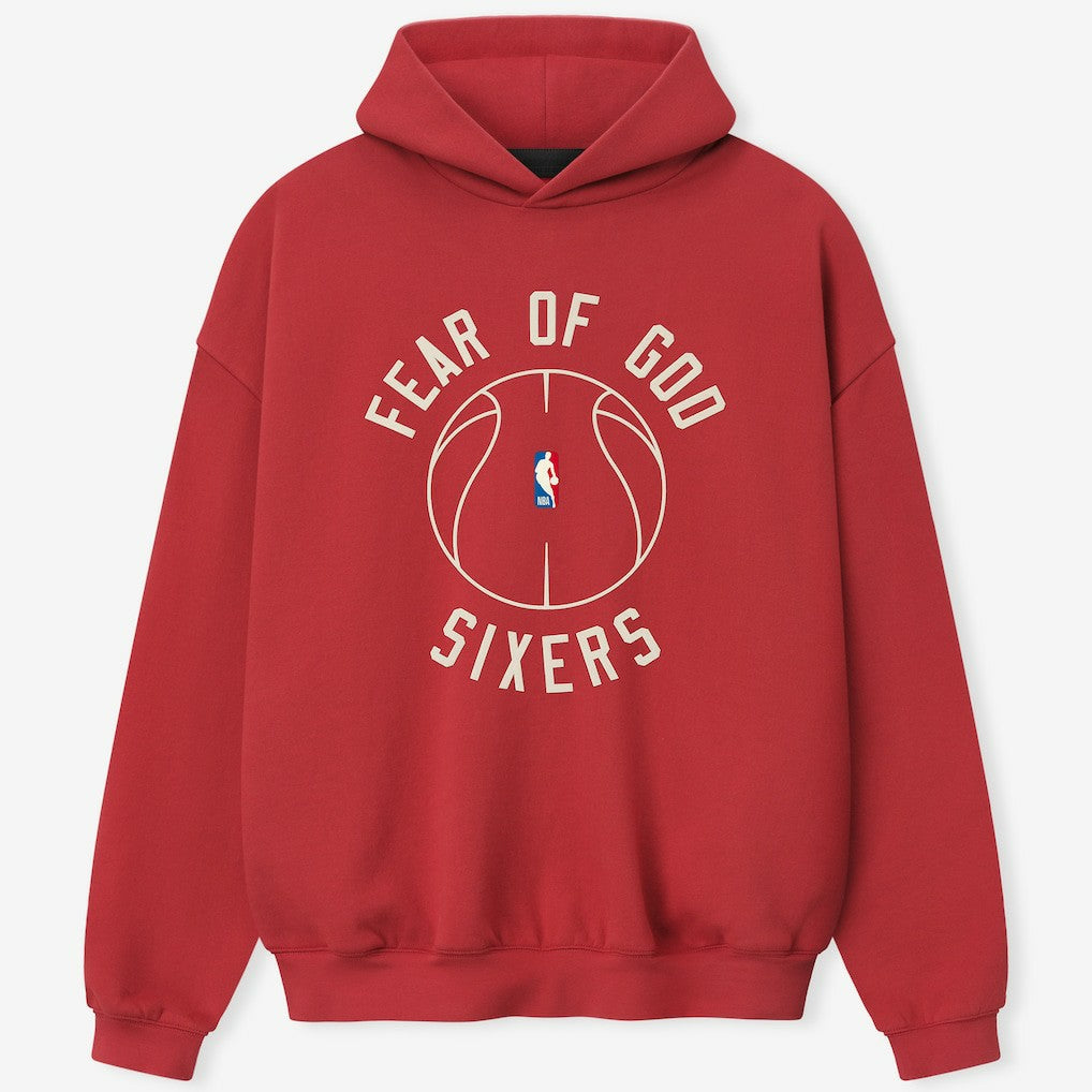 NBA - Philadelphia 76ers Fear of God x Barkley L. Hendricks Unisex 90's Hoodie - Red