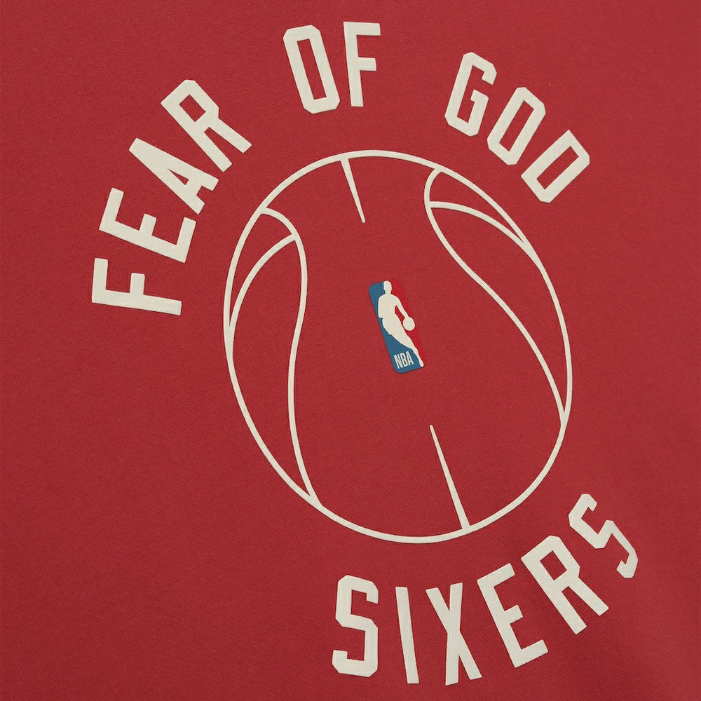 NBA - Philadelphia 76ers Fear of God x Barkley L. Hendricks Unisex 90's Hoodie - Red