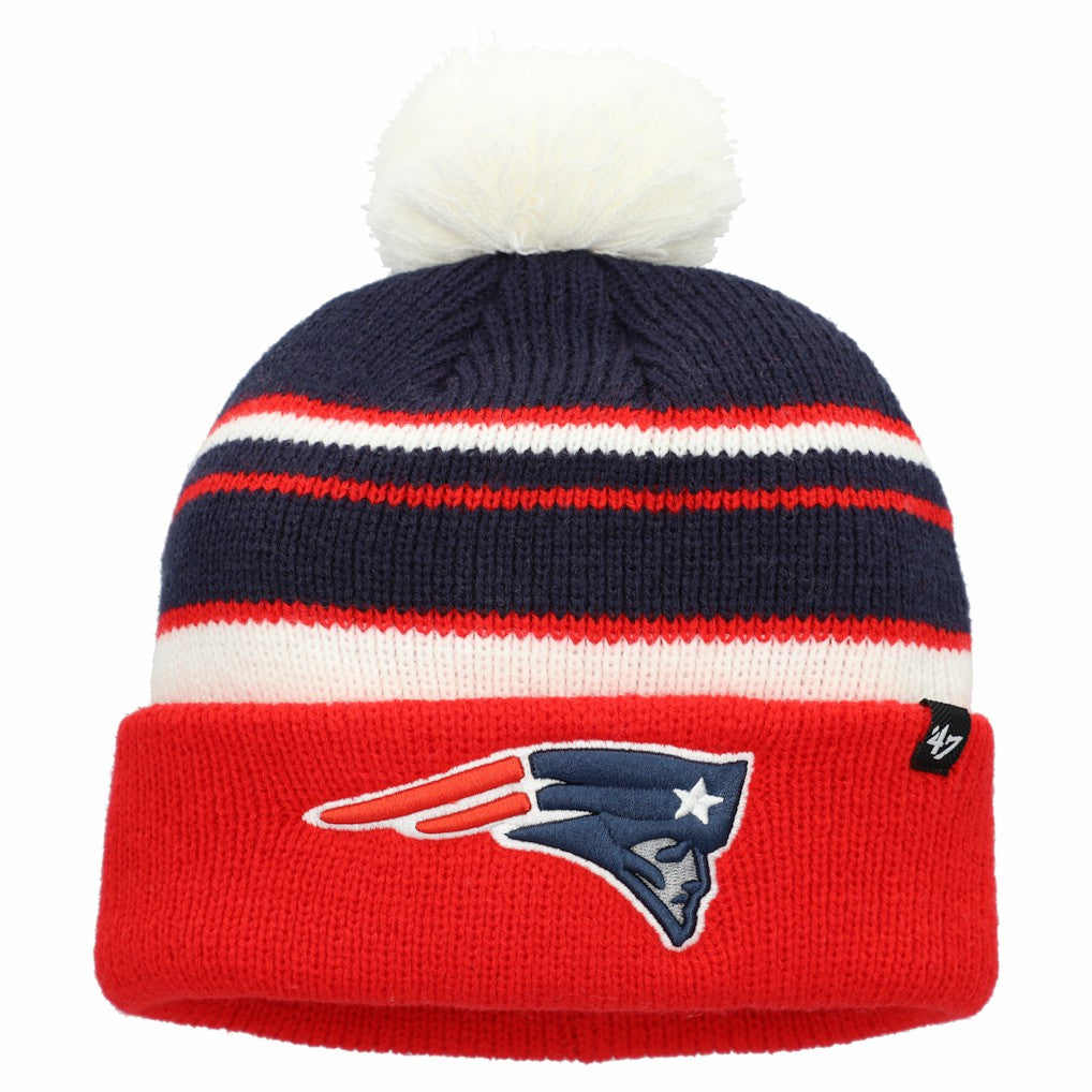 New England Patriots '47 Preschool Peewee Cuffed Knit Hat with Pom Red - 47 brand