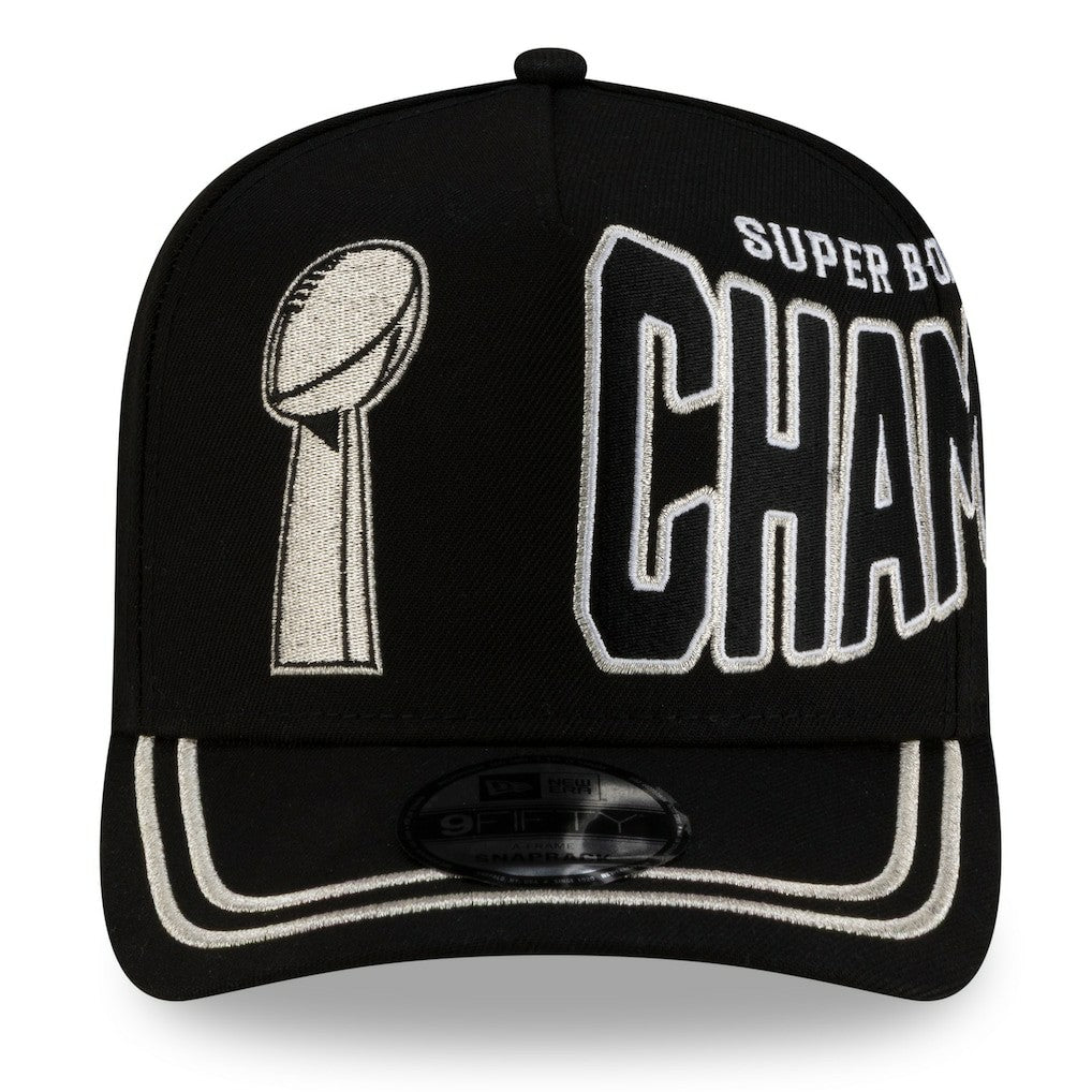 Seattle Seahawks New Era Super Bowl LX Champions Parade A-Frame 9FIFTY Snapback Hat Black - NFL