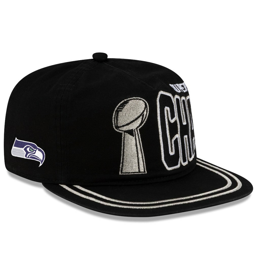 Seattle Seahawks New Era Super Bowl LX Champions Parade 19TWENTY Adjustable Hat Black - NFL