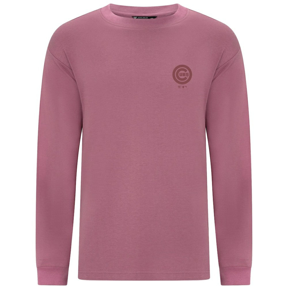 Chicago Cubs Levelwear Bridal Rose Luxe Signature Long Sleeve T-Shirt On Sale