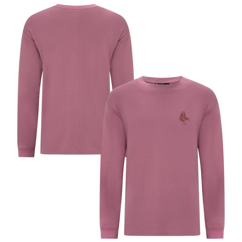Boston Red Sox Levelwear Bridal Rose Luxe Signature Long Sleeve T-Shirt Lifestyle