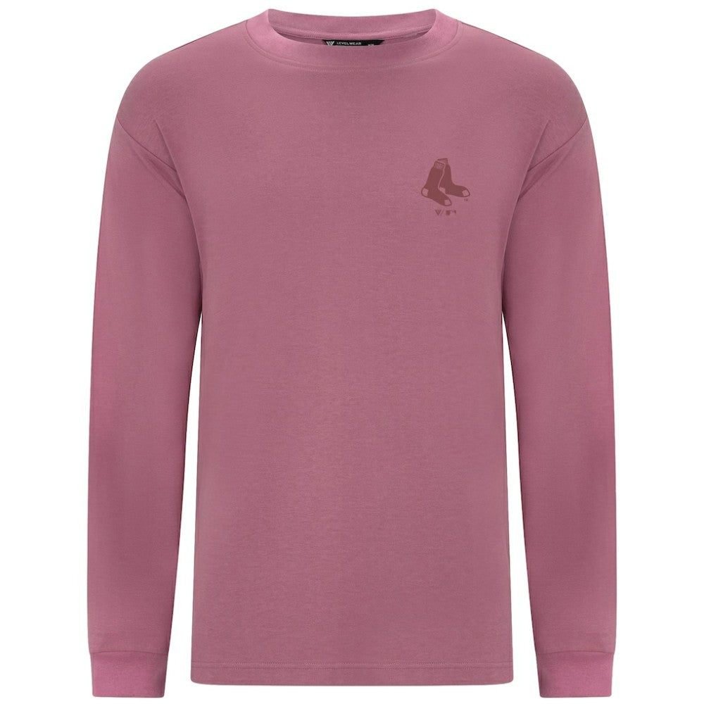 Boston Red Sox Levelwear Bridal Rose Luxe Signature Long Sleeve T-Shirt Lifestyle