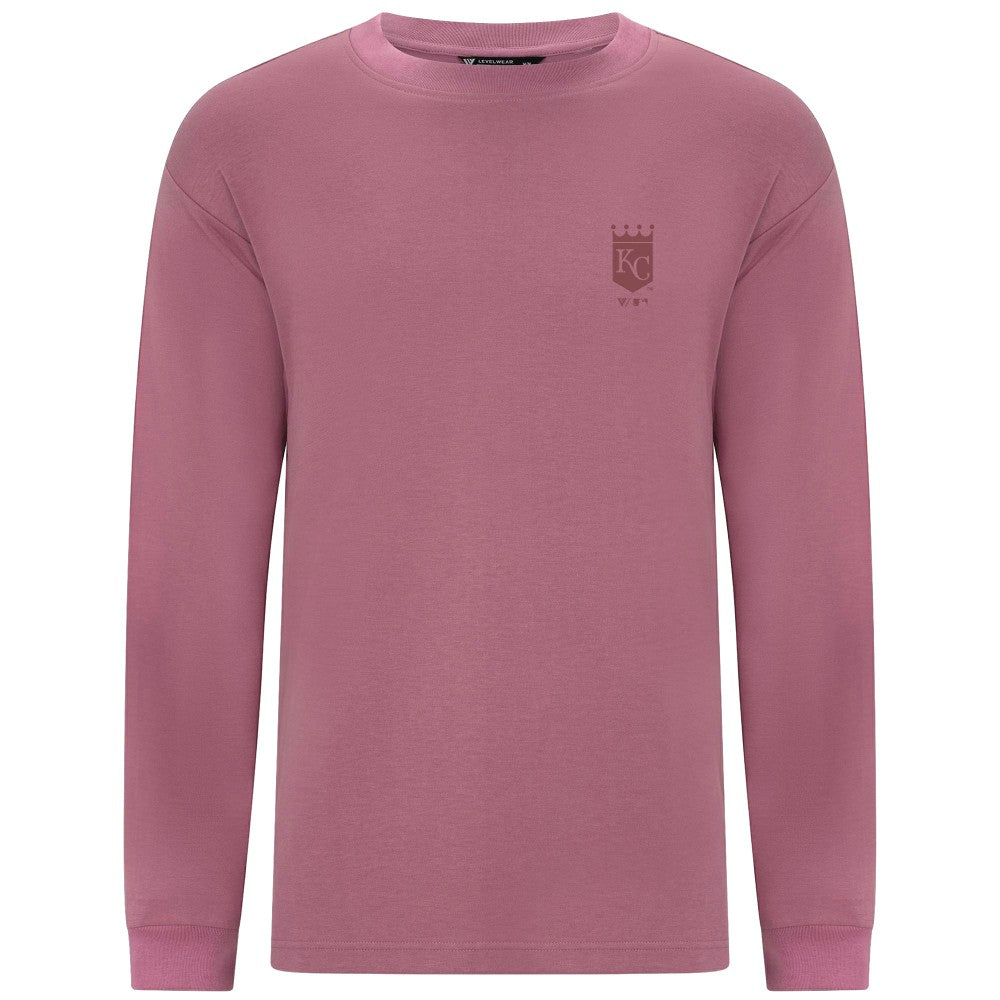 Kansas City Royals Levelwear Bridal Rose Luxe Signature Long Sleeve T-Shirt Lifestyle