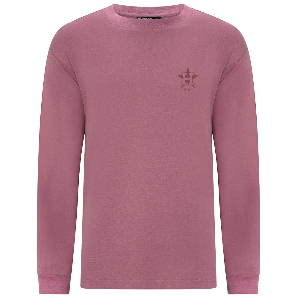 Houston Astros Levelwear Bridal Rose Luxe Signature Long Sleeve T-Shirt On Sale
