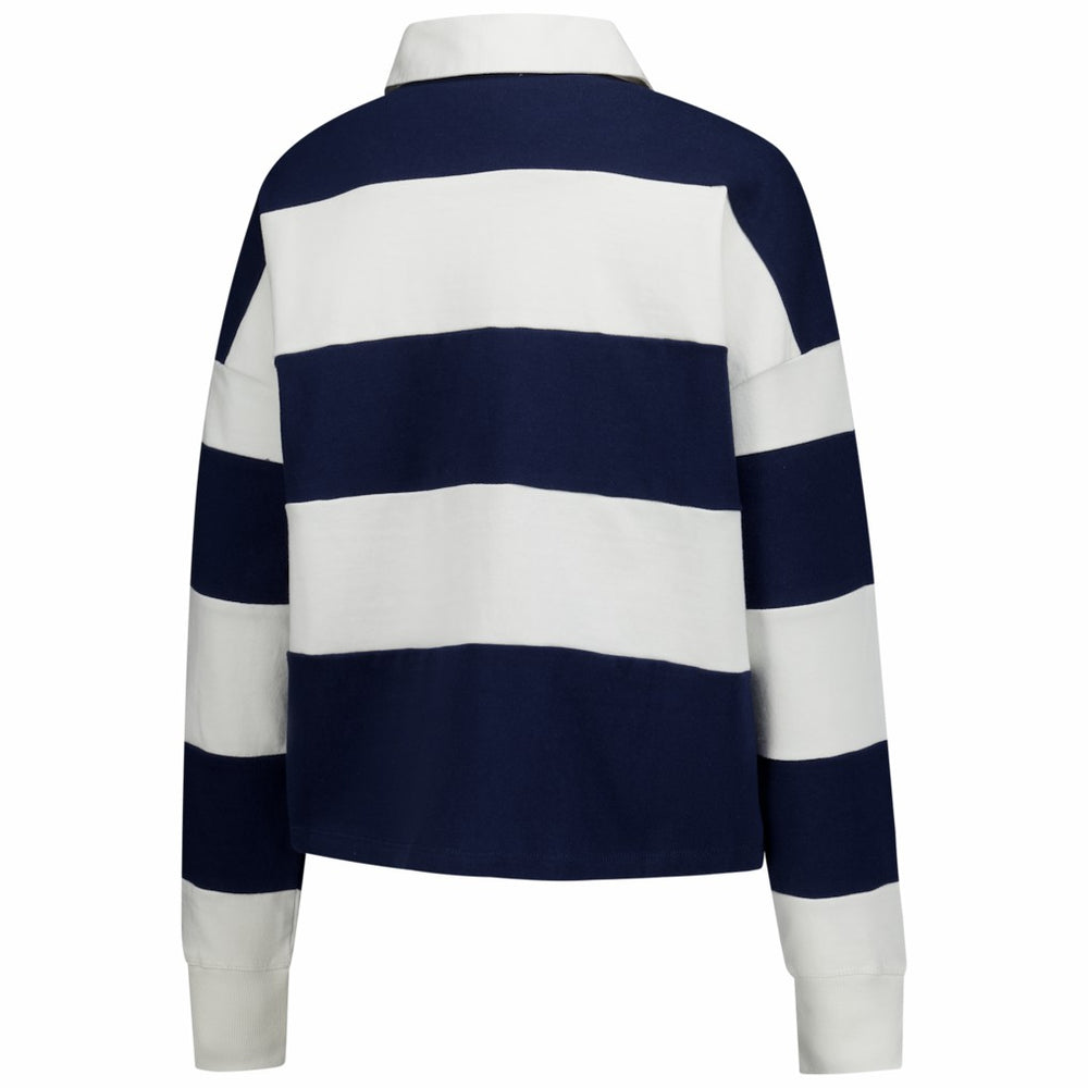 New England Patriots '47 Women's Clubhouse Hall Raven Rugby Long Sleeve T-Shirt Navy/White - 47 brand