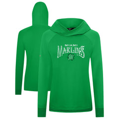Miami Marlins Levelwear Women's St. Patrick's Day Slender Raglan Hoodie Sale