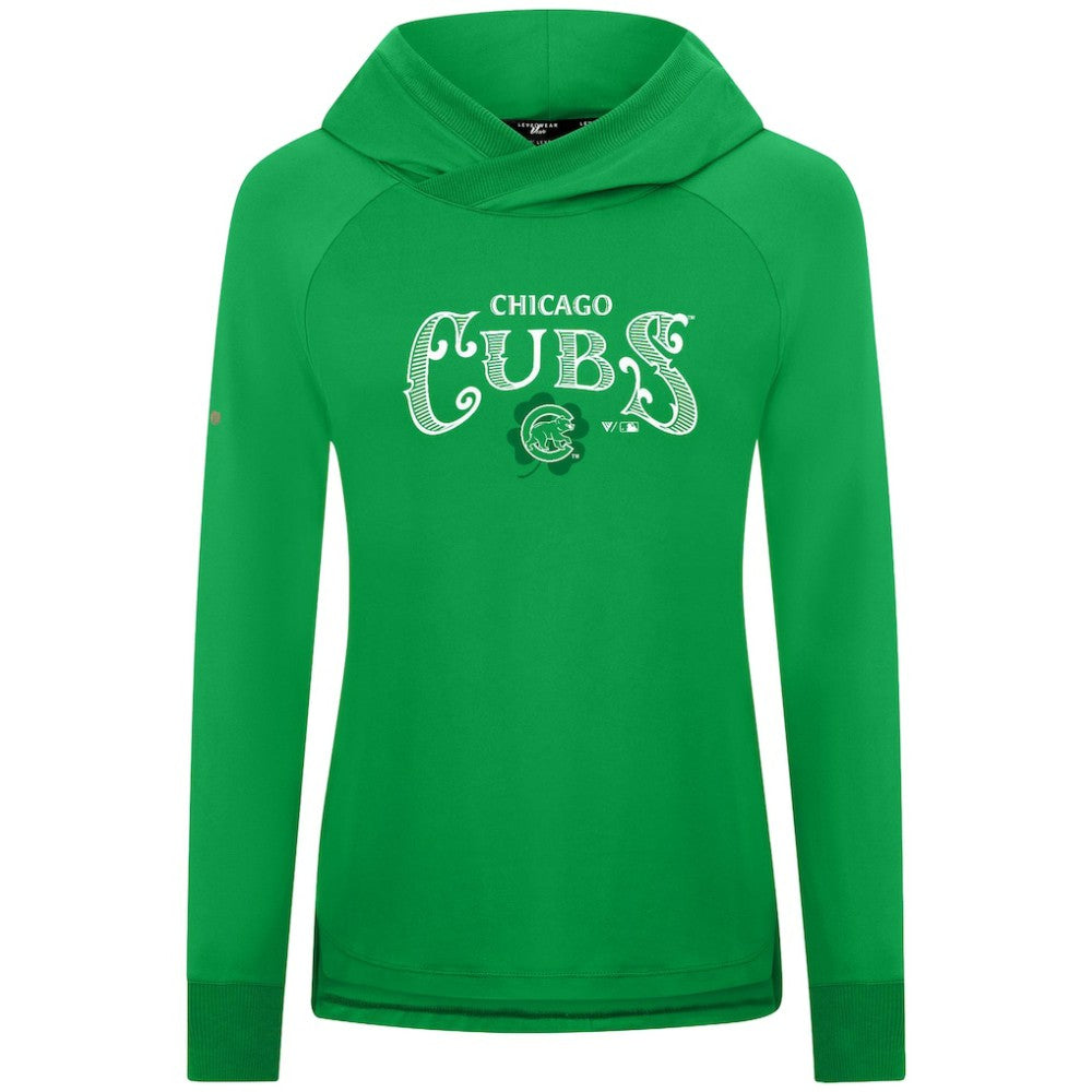 Chicago Cubs Levelwear Women's St. Patrick's Day Slender Raglan Hoodie Lifestyle