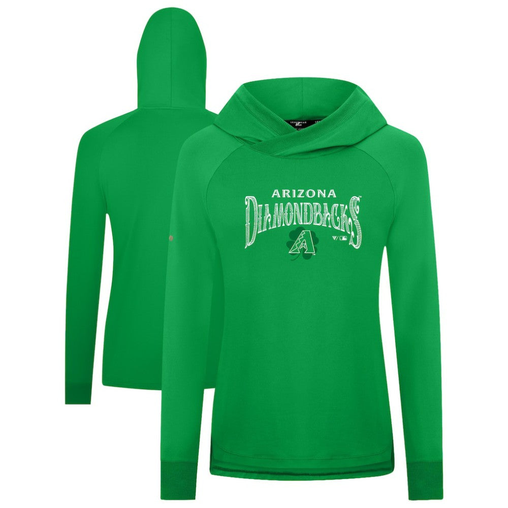 Arizona Diamondbacks Levelwear Women's St. Patrick's Day Slender Raglan Hoodie Clearance