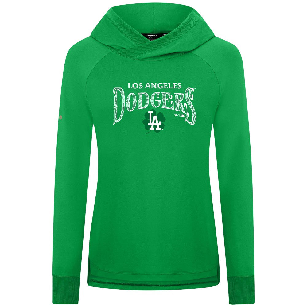 Los Angeles Dodgers Levelwear Women's St. Patrick's Day Slender Raglan Hoodie Clearance