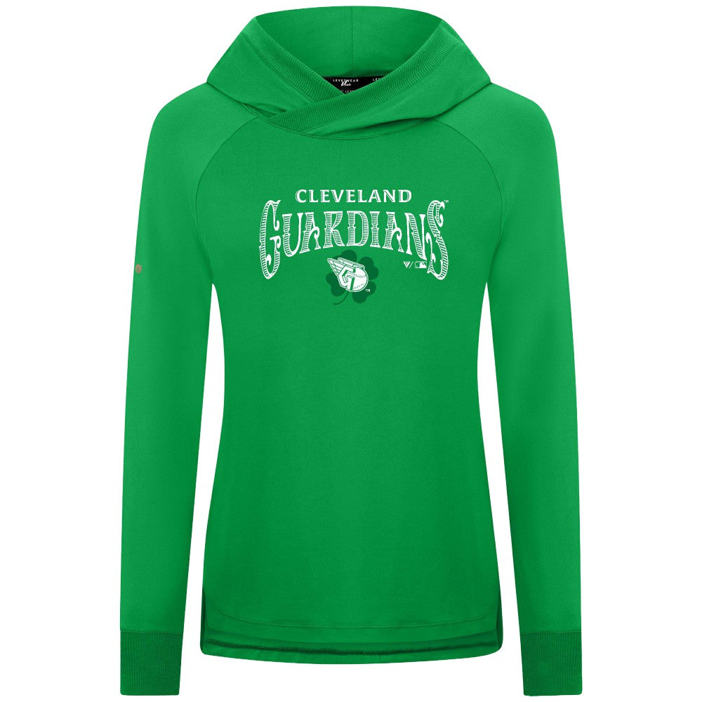 Cleveland Guardians Levelwear Women's St. Patrick's Day Slender Raglan Hoodie Online