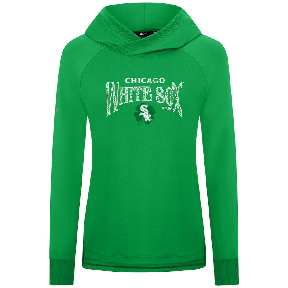 Chicago White Sox Levelwear Women's St. Patrick's Day Slender Raglan Hoodie for sale