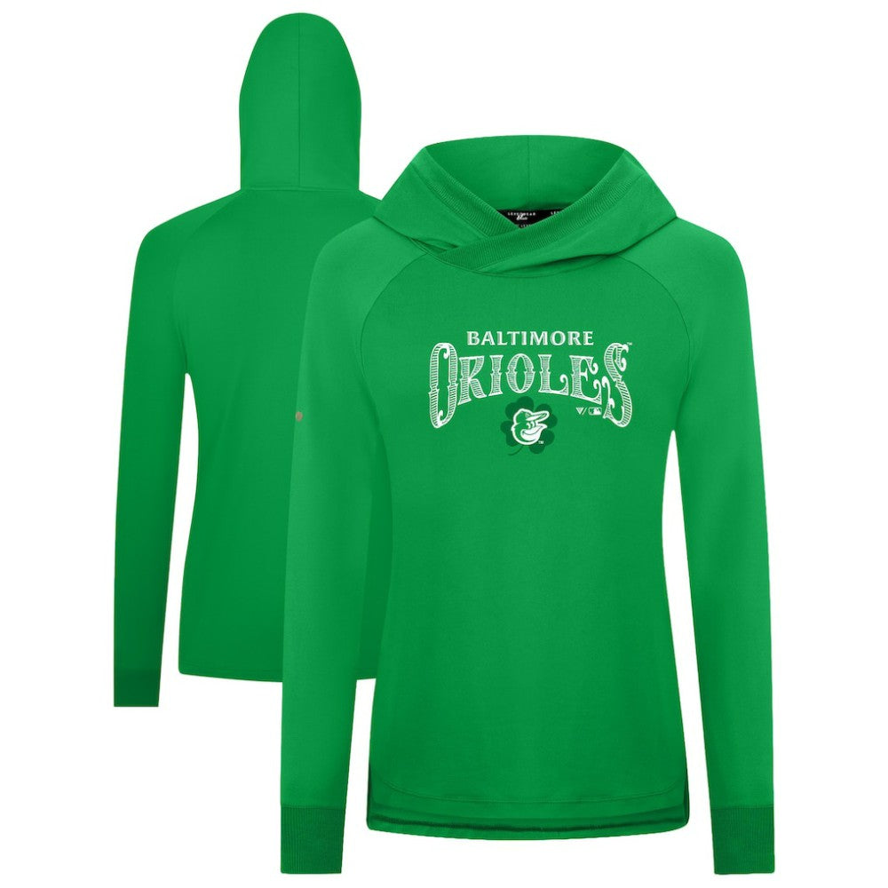 Baltimore Orioles Levelwear Women's St. Patrick's Day Slender Raglan Hoodie Sale
