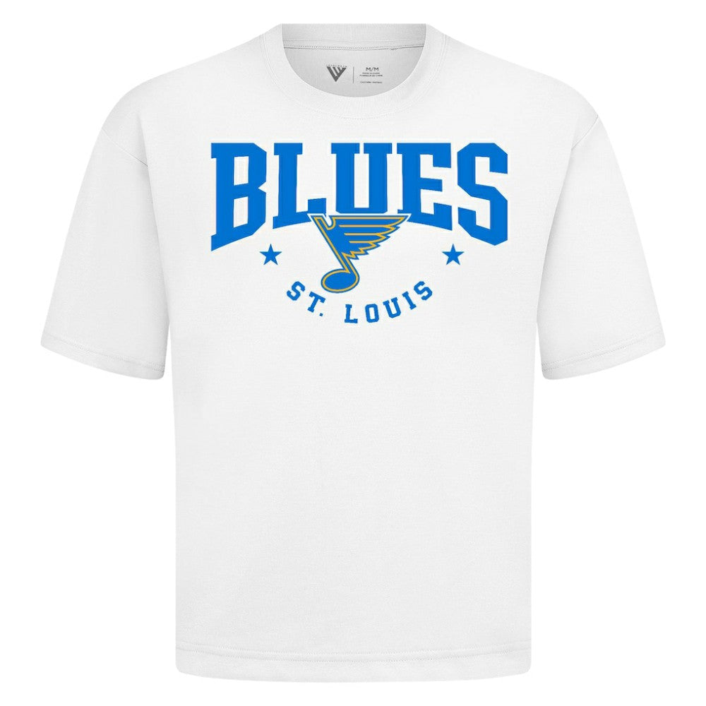 St. Louis Blues - Levelwear Luxe Signature Knit T-Shirt White