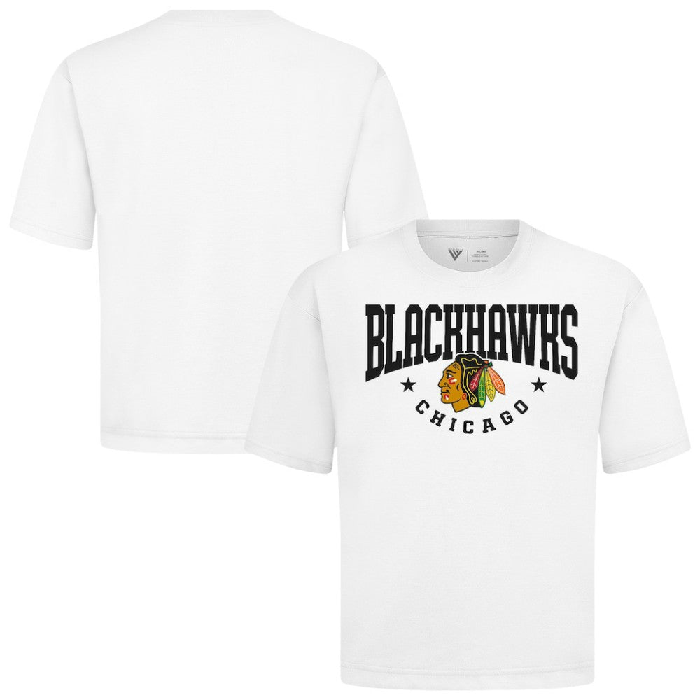 Chicago Blackhawks Levelwear Luxe Signature Knit T-Shirt White
