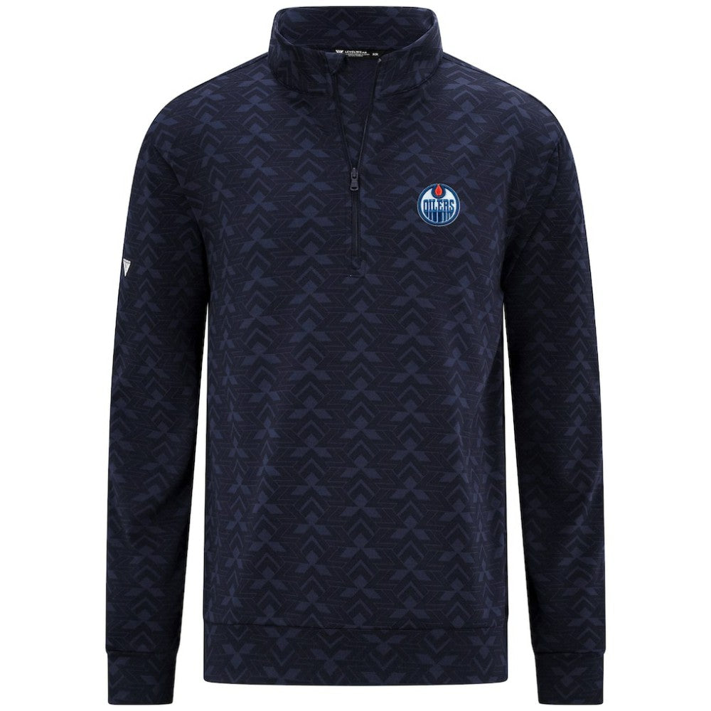 Edmonton Oilers - Levelwear Chameleon Quarter-Zip Sweatshirt Navy
