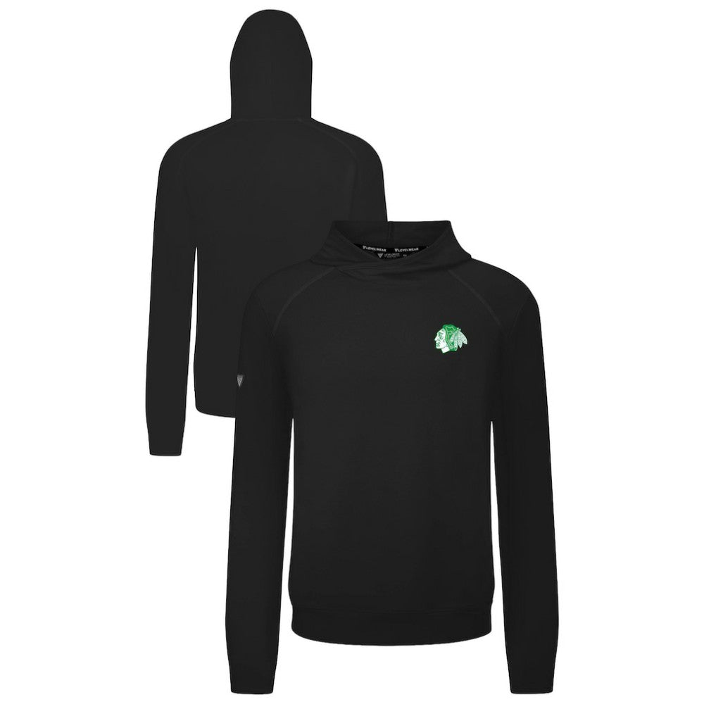 Chicago Blackhawks Levelwear St. Patrick's Day Mandate Tri-Blend Hoodie Black
