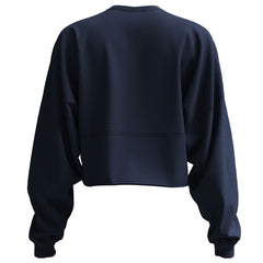 Seattle Seahawks Spirit Jersey Women's Super Bowl LX Champions Cropped Long Sleeve T-Shirt College Navy - NFL