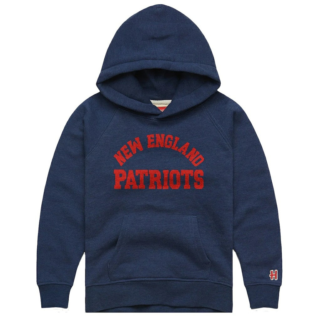 New England Patriots Homage Youth Classic Tri-Blend Hoodie Navy - NFL