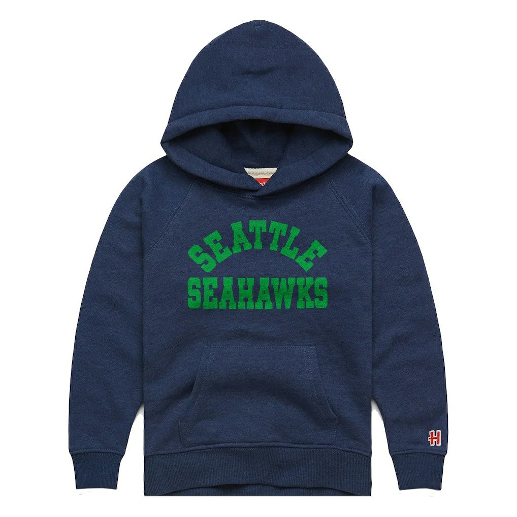 Seattle Seahawks Homage Youth Classic Tri-Blend Hoodie College Navy - NFL