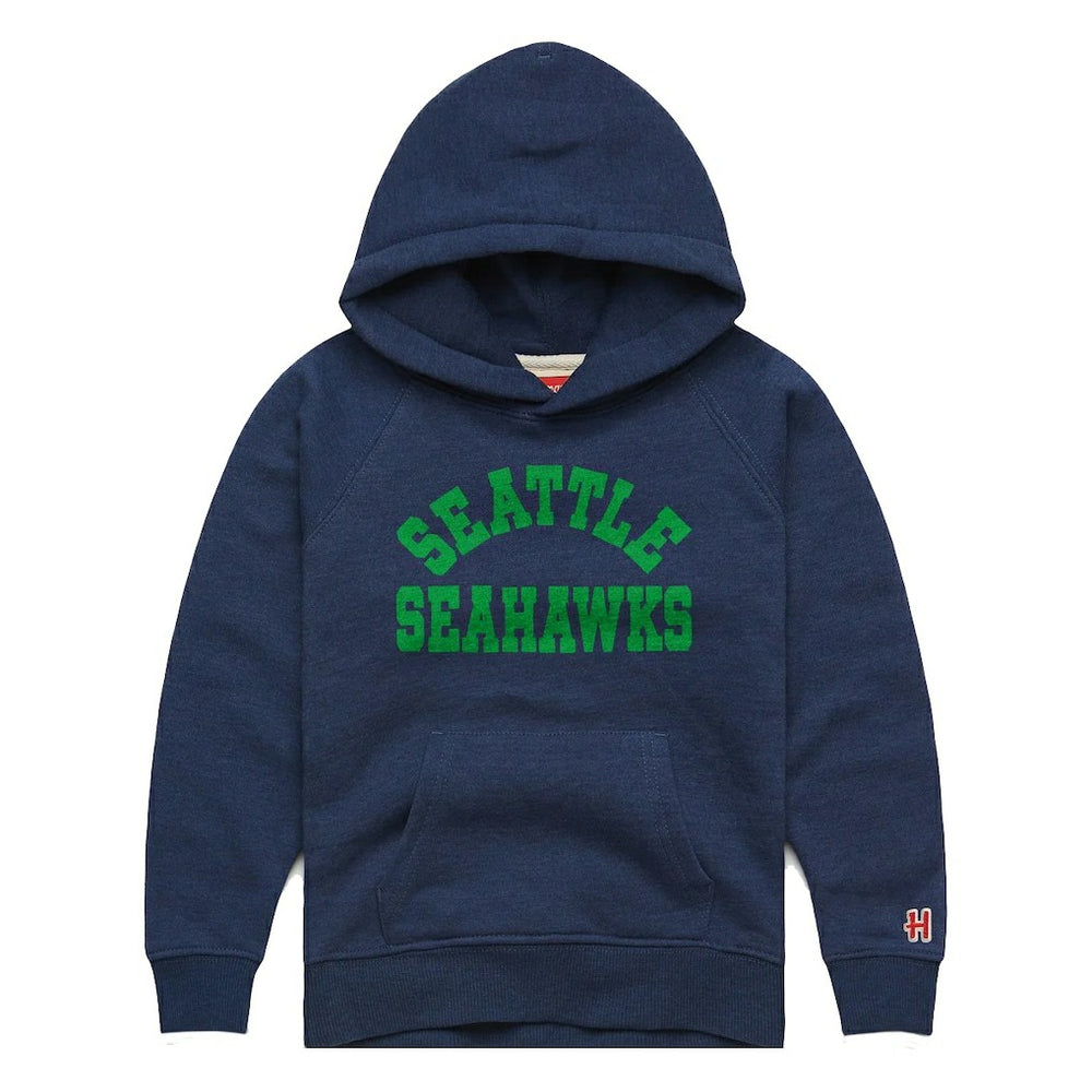 Seattle Seahawks Homage Youth Classic Tri-Blend Hoodie College Navy - NFL