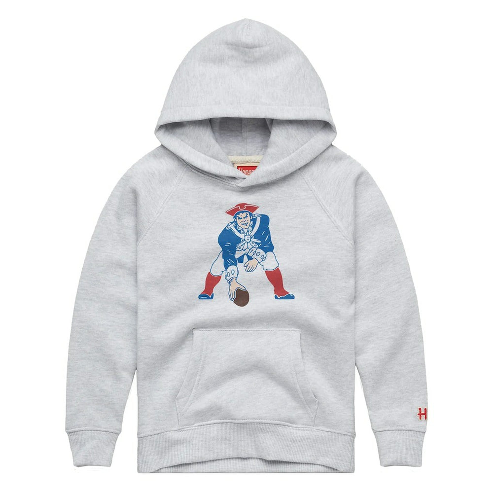 New England Patriots Homage Youth 1979 Tri-Blend Hoodie Ash - NFL