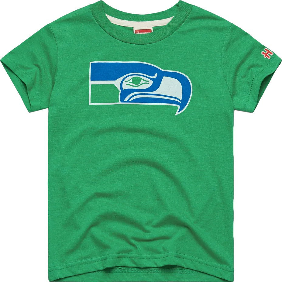 Seattle Seahawks Homage Youth 1976 Tri-Blend T-Shirt Green - NFL