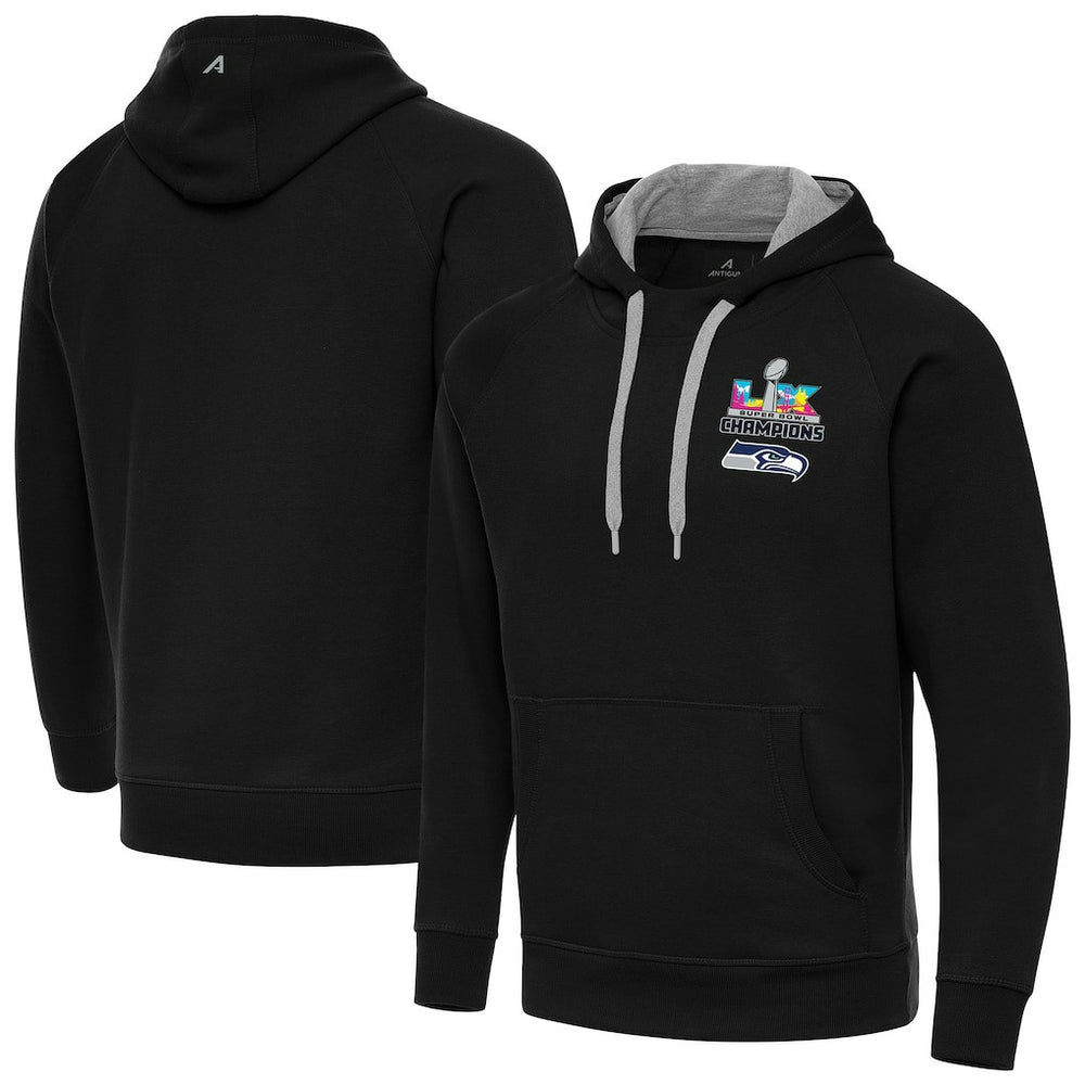 Seattle Seahawks Antigua Super Bowl LX Champions Victory Hoodie Black - NFL