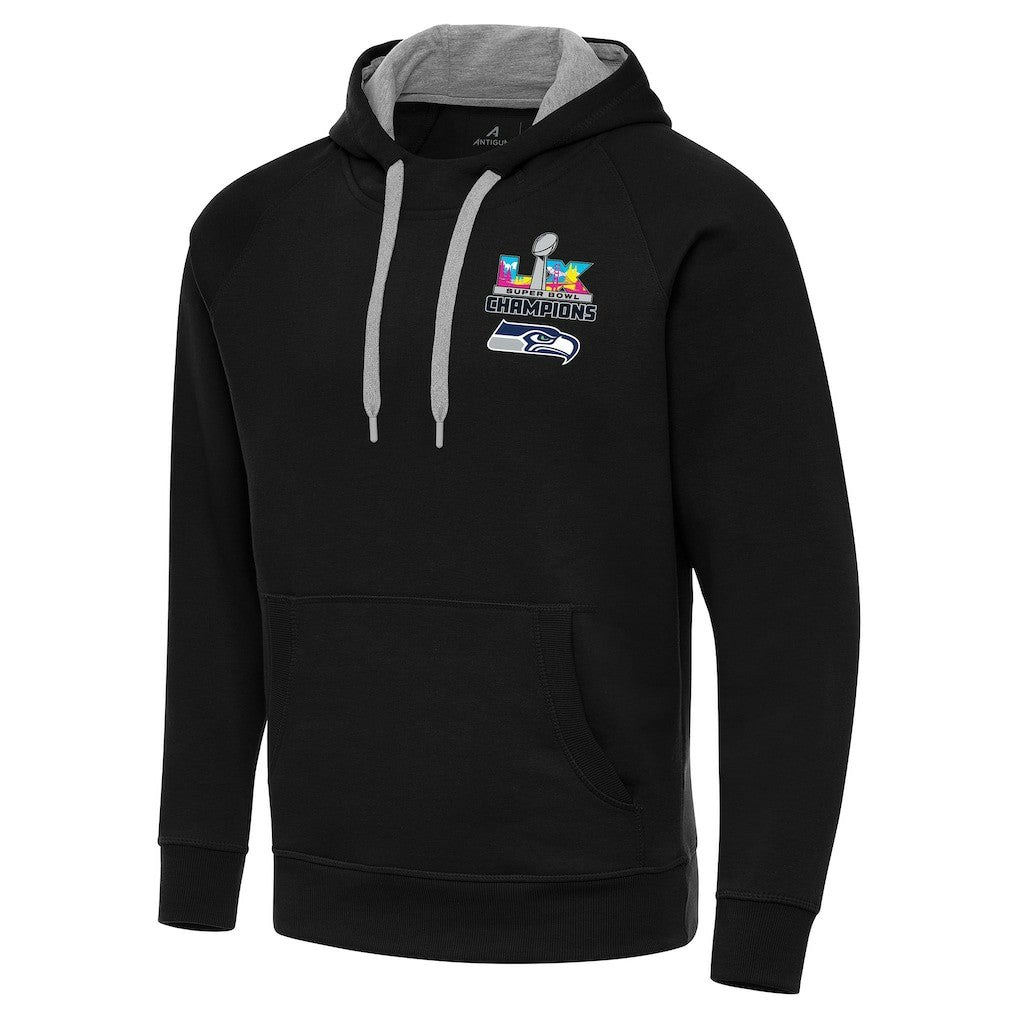 Seattle Seahawks Antigua Super Bowl LX Champions Victory Hoodie Black - NFL