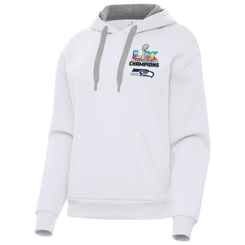 Seattle Seahawks Antigua Women's Super Bowl LX Champions Victory Hoodie White - NFL