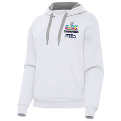 Seattle Seahawks Antigua Women's Super Bowl LX Champions Victory Hoodie White - NFL