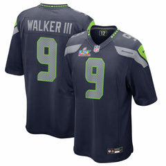 Kenneth Walker III Seattle Seahawks Super Bowl LX Patch Game Jersey College Navy - Nike