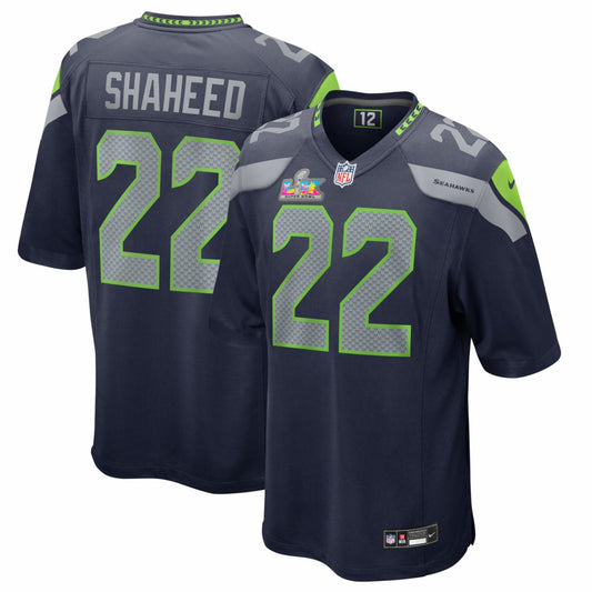 Rashid Shaheed Seattle Seahawks Super Bowl LX Patch Game Jersey - College Navy | NFL Jerseys