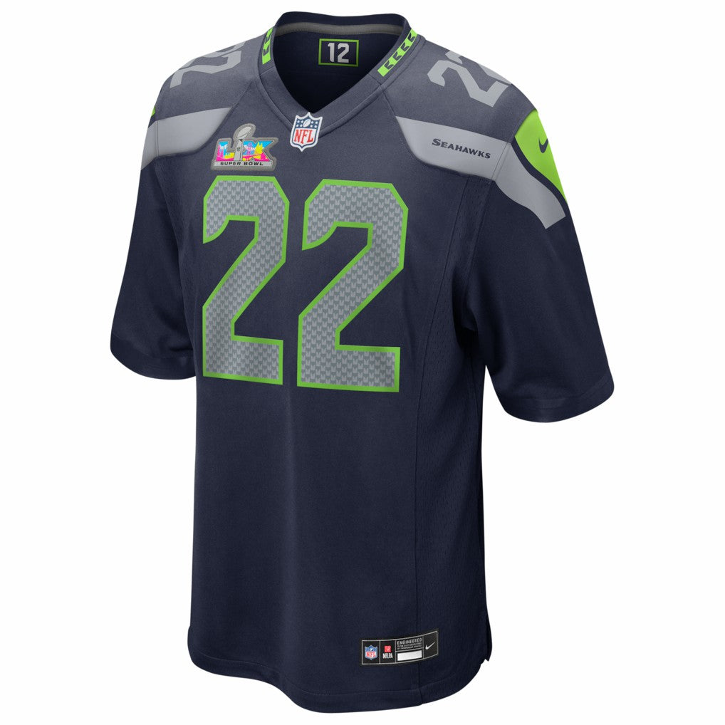 Rashid Shaheed Seattle Seahawks Super Bowl LX Patch Game Jersey - College Navy | NFL Jerseys