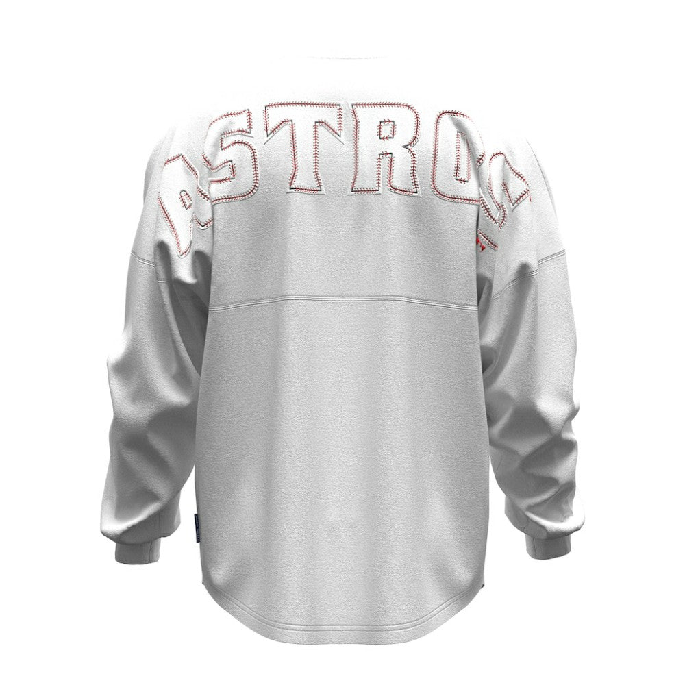 Houston Astros Fanatics Women's Baseball Stitch Spirit Jersey Long Sleeve T-Shirt Clearance