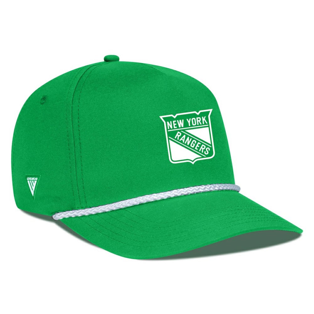 New York Rangers Levelwear St. Patrick's Day Gambit Rope Adjustable Hat Kelly Green