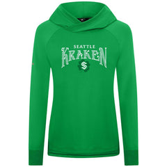 Seattle Kraken Levelwear Women's St. Patrick's Day Slender Raglan Hoodie Kelly Green