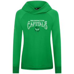 Washington Capitals Levelwear Women's St. Patrick's Day Slender Raglan Hoodie Kelly Green